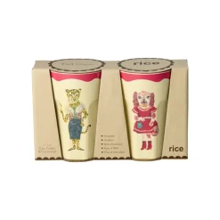 RICE Becher, Tassen & Cups|Geschirr & Tischdeko Skandinavisch-Melamin Hohe Becher Nathalie Lété 2er Pack