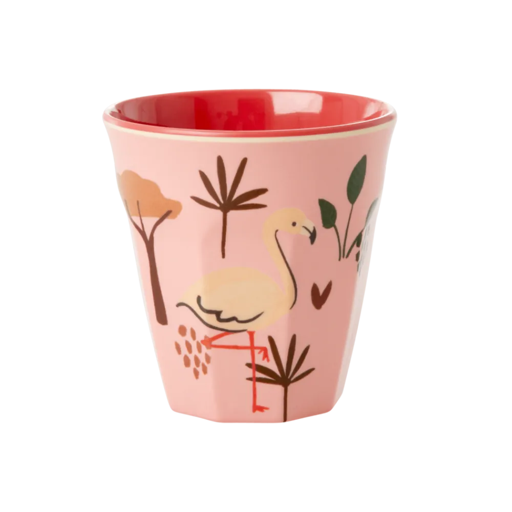 RICE Kindergeschirr-Melamin Kinderbecher Jungle Animals