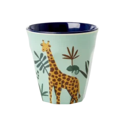RICE Kindergeschirr-Melamin Kinderbecher Jungle Animals