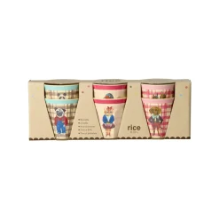 RICE Becher, Tassen & Cups|Geschirr & Tischdeko Skandinavisch-Melamin Kinder Becher Nathalie Lété Print 6er Pack