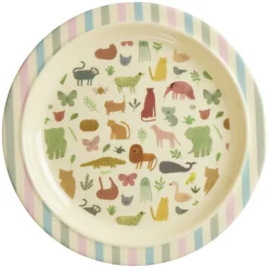 RICE Teller|Geschirr & Tischdeko Skandinavisch-Melamin Kinderteller Sweet Jungle Print