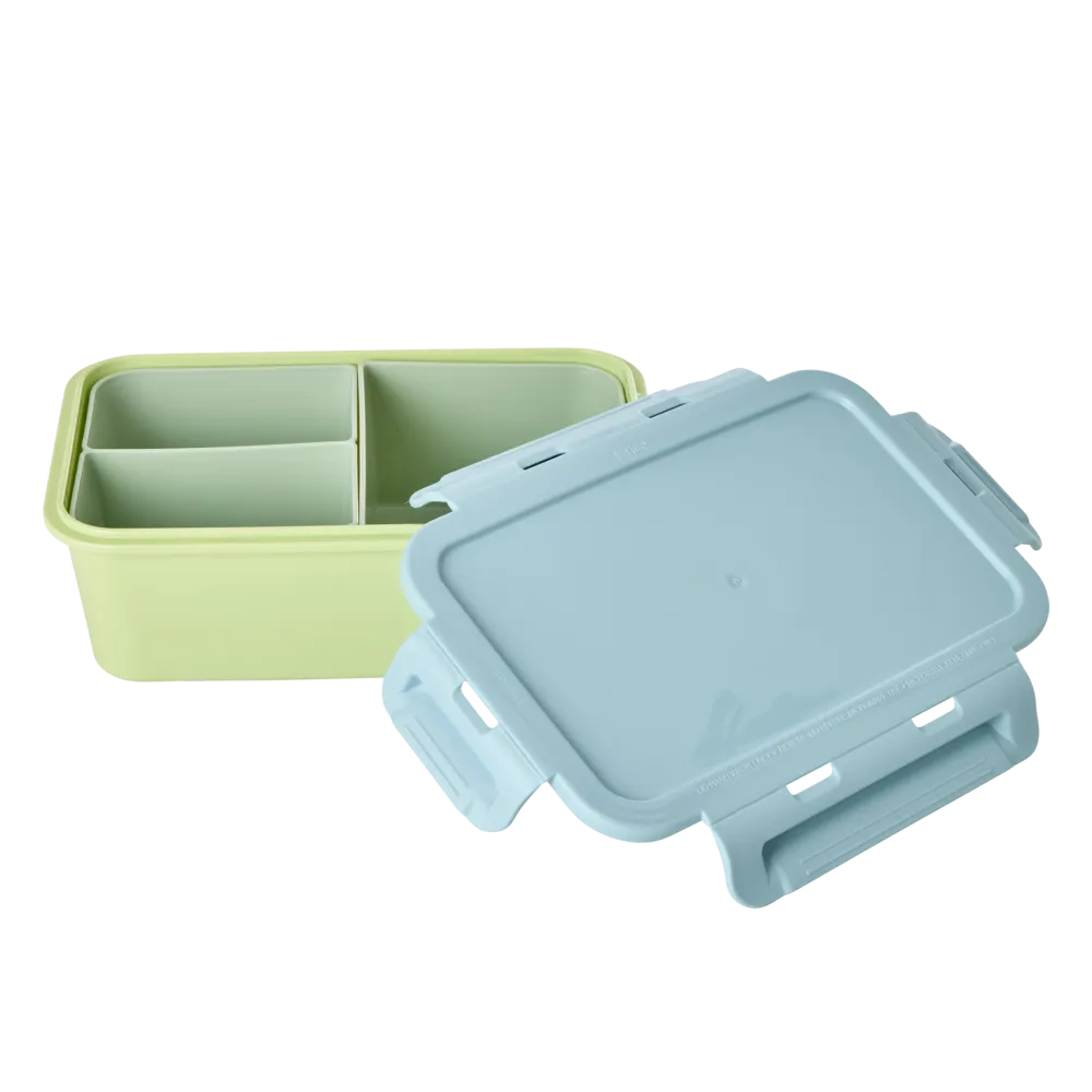 RICE Kisten & Boxen|Butter- & Brotdosen-Plastik Lunchbox mit 3 Fächern