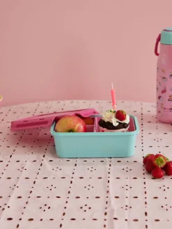 RICE Kisten & Boxen|Butter- & Brotdosen-Plastik Lunchbox mit 3 Fächern