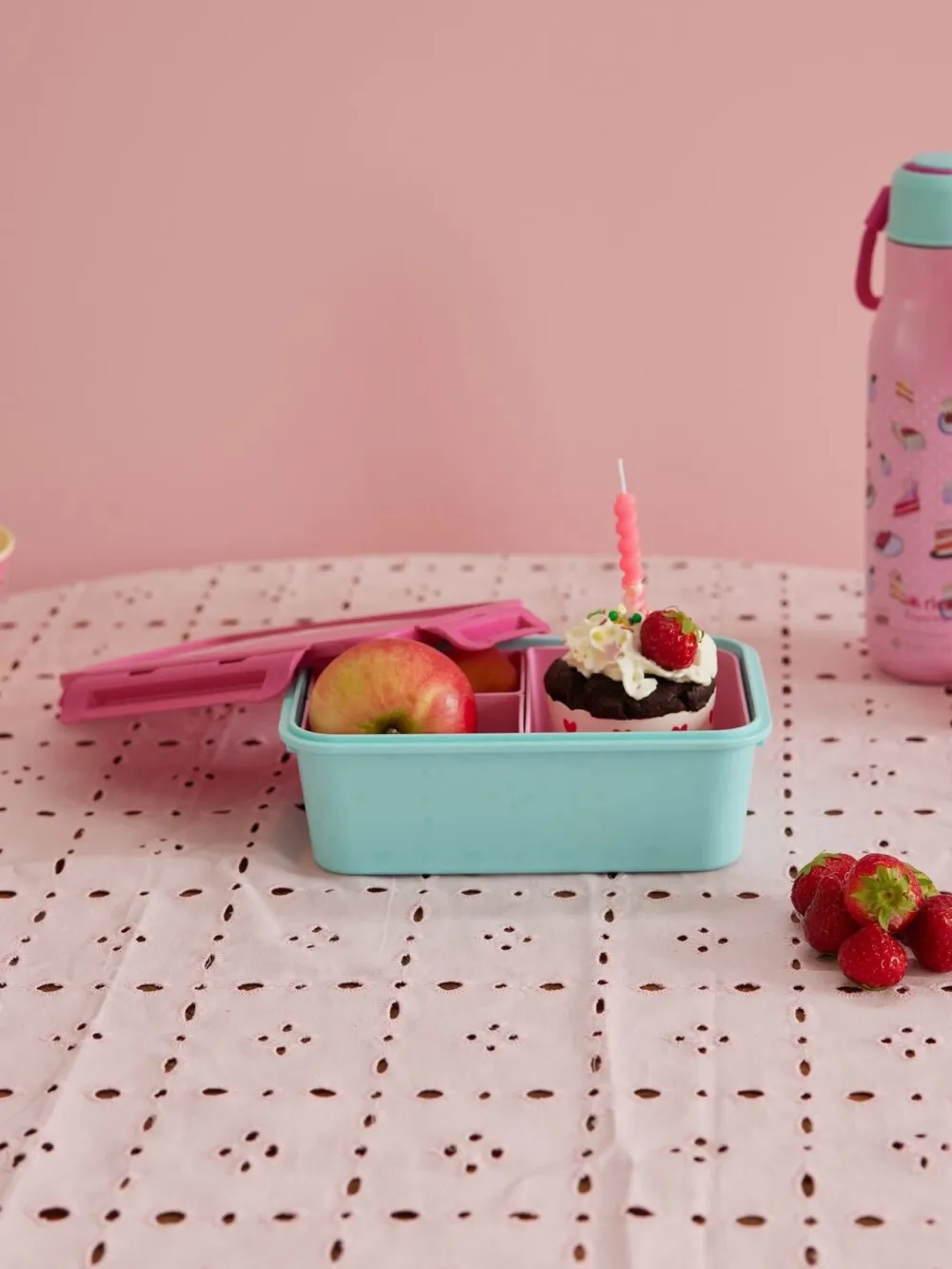 RICE Kisten & Boxen|Butter- & Brotdosen-Plastik Lunchbox mit 3 Fächern