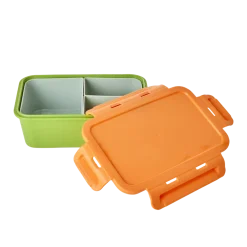 RICE Kisten & Boxen|Butter- & Brotdosen-Plastik Lunchbox mit 3 Fächern