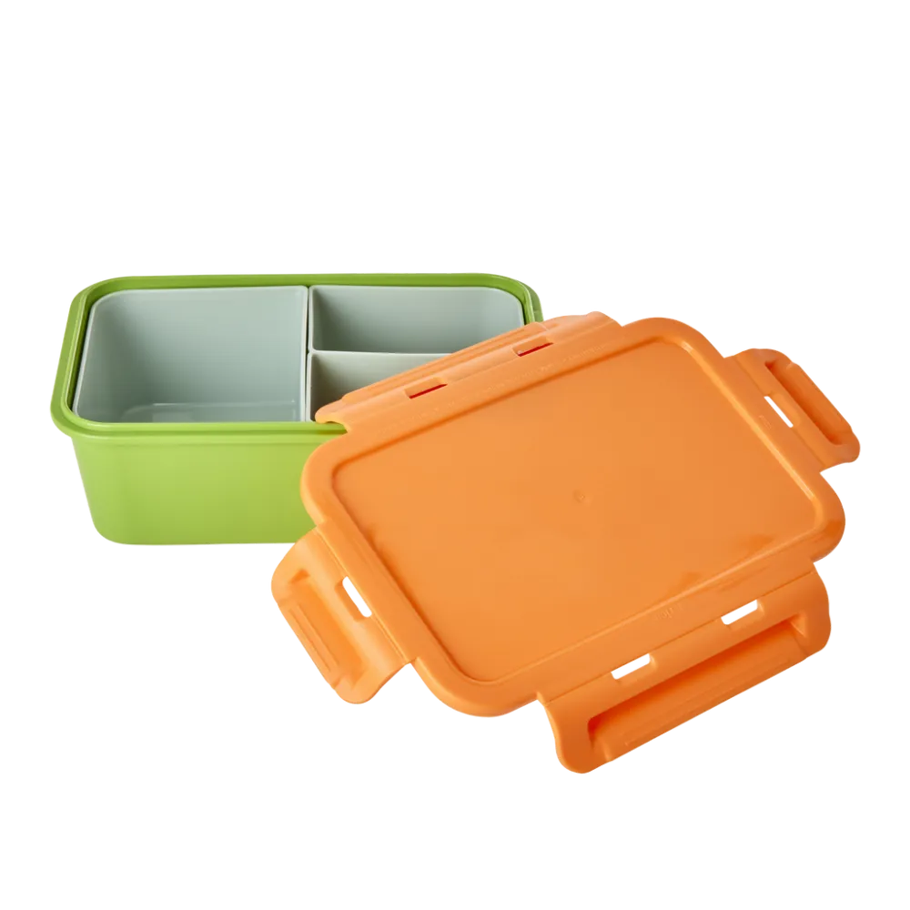 RICE Kisten & Boxen|Butter- & Brotdosen-Plastik Lunchbox mit 3 Fächern