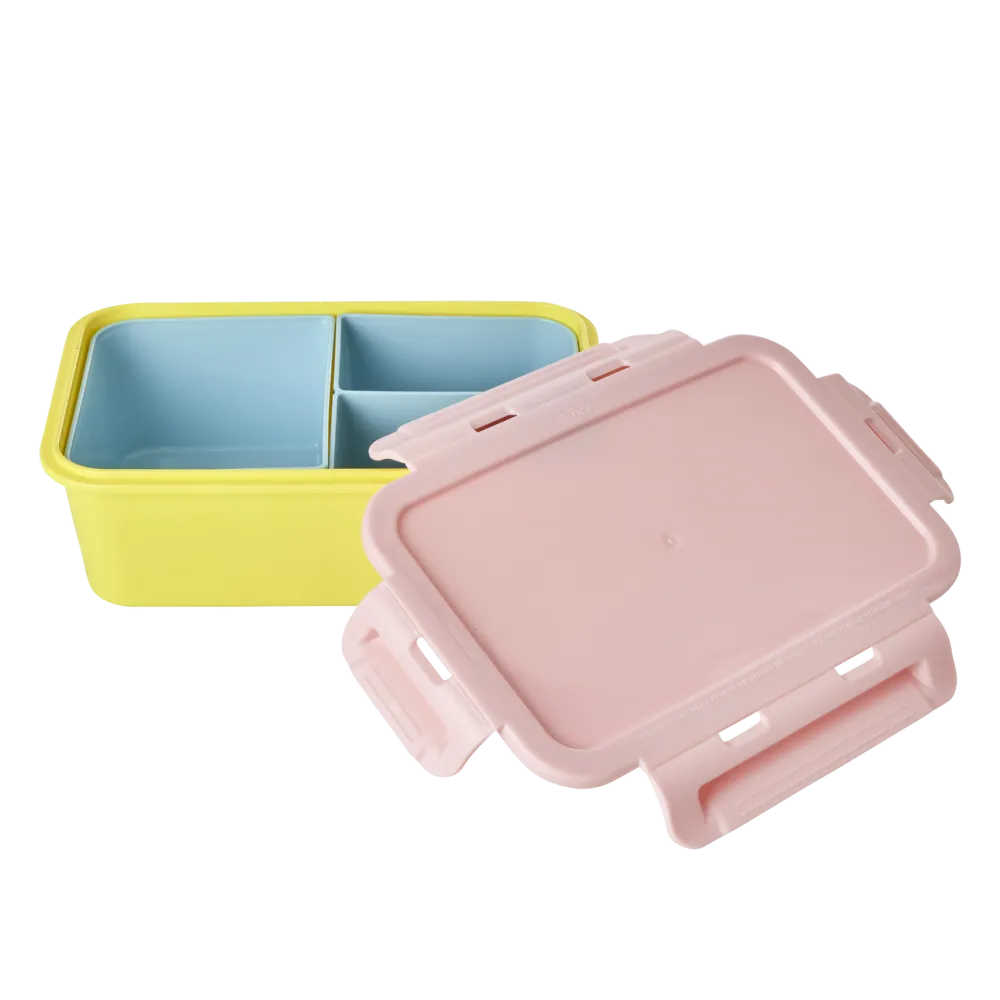 RICE Kisten & Boxen|Butter- & Brotdosen-Plastik Lunchbox mit 3 Fächern