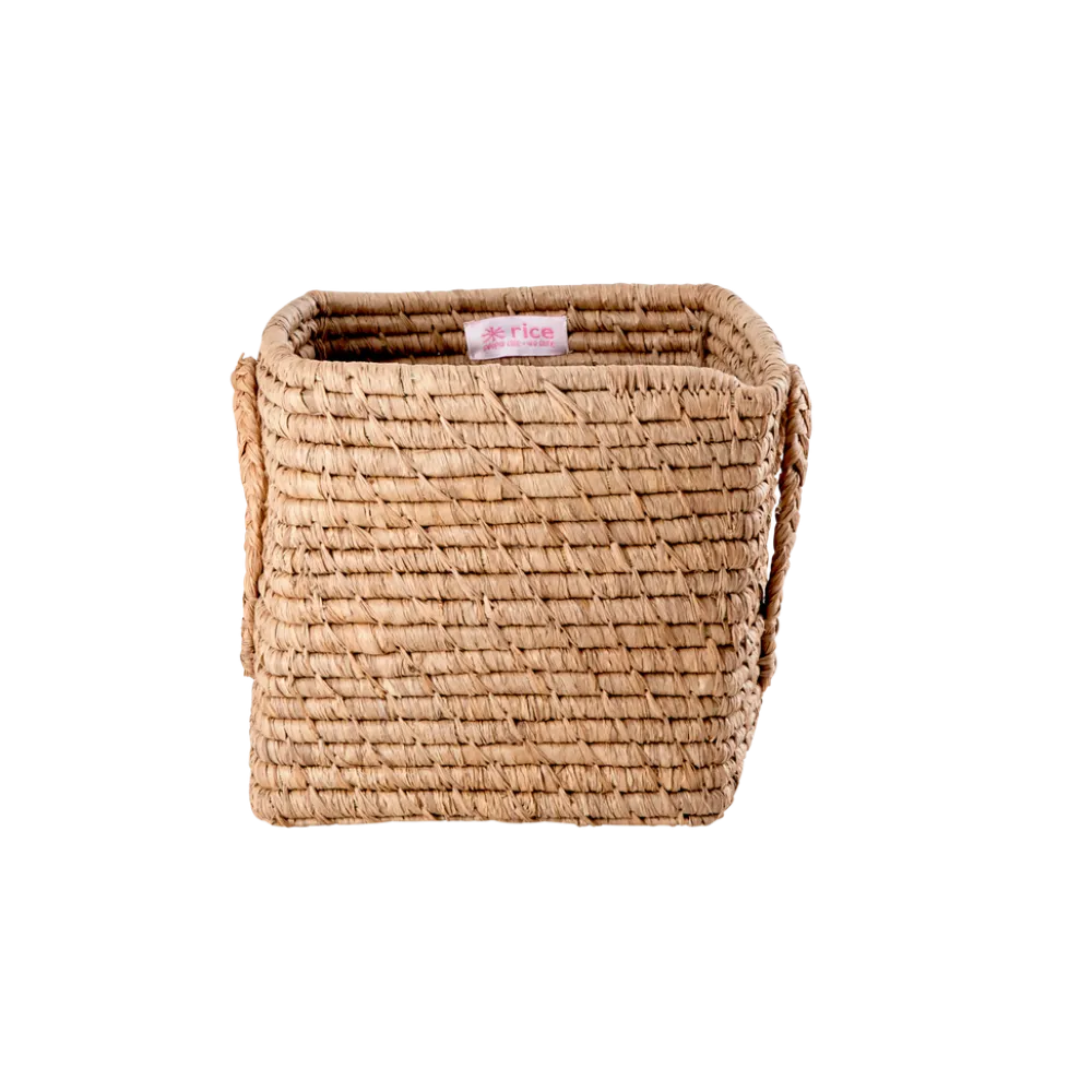 RICE Körbe-quadratischer Korb Raffia