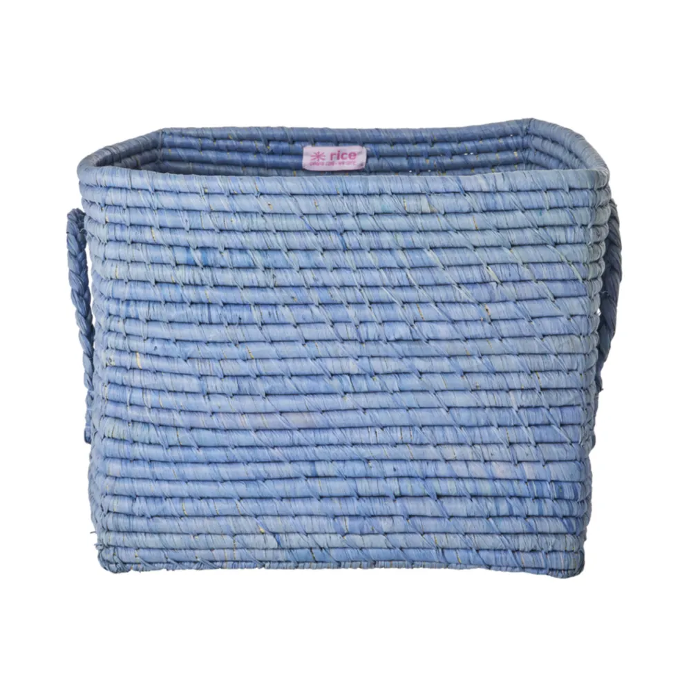 RICE Körbe-Quadratischer Raffia Aufbewahrungskorb