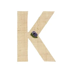 RICE Körbe-Raffia Buchstaben Sticker