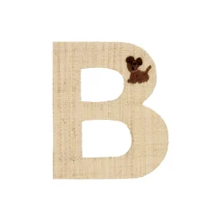 RICE Körbe-Raffia Buchstaben Sticker