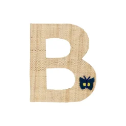 RICE Körbe-Raffia Buchstaben Sticker