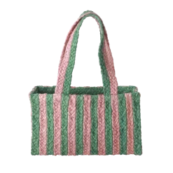 RICE Taschen-Raffia Shoppingtasche Streifen