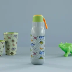 RICE Karaffen|Flaschen & Thermoskannen-Rostfreie Stahl Flasche New Dino Print