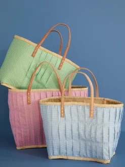 RICE Taschen-Tasche aus Bast mit Henkel
