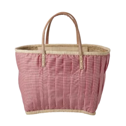 RICE Taschen-Tasche aus Bast mit Henkel