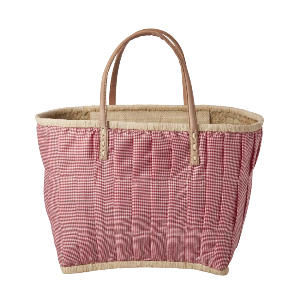RICE Taschen-Tasche aus Bast mit Henkel