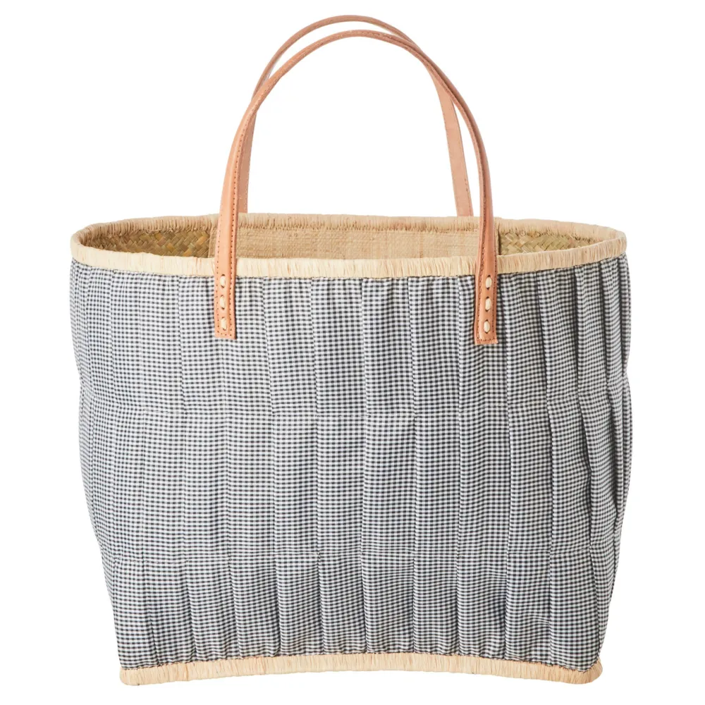 RICE Taschen-Tasche aus Bast mit Henkel