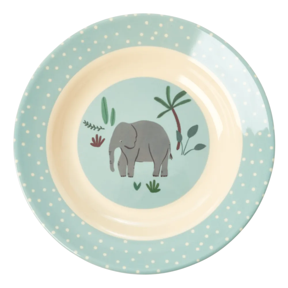 RICE Kindergeschirr-Tiefer Kinderteller Jungle Animals